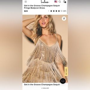 Sequin Fringe Mini Dress